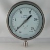 Stainless steel pressure gauge 25 Bar dn 150mm bottom 1/2"NPT