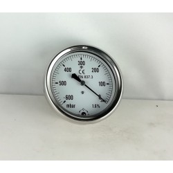 Vacuum gauge -600 mBar diameter dn 63mm back