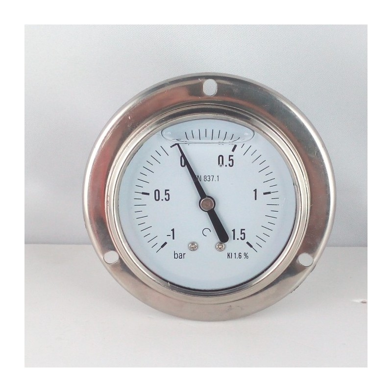 -1+1,5 Bar glycerine filled compound gauge flanged diameter dn 63mm -1+1,5 Bar glycerine filled compound gauge flanged diameter dn 63mm