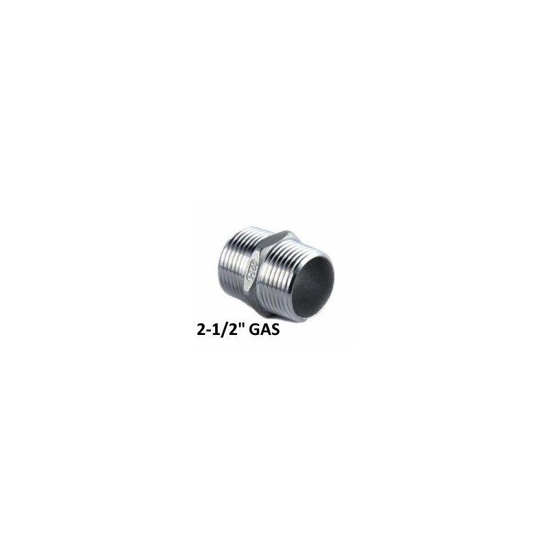 Stainless Steel conical nipple aisi 2-1/2"Bspt