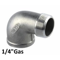 Stainless Steel 90 Elbow male/female 1/4"