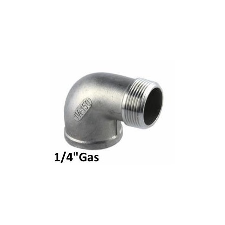 Stainless Steel 90 Elbow male/female 1/4"