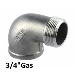 Stainless Steel 90 Elbow male/female 3/4"