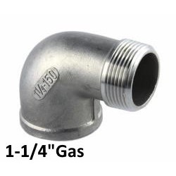 Stainless Steel 90 Elbow male/female 1-1/4"