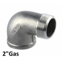 Stainless Steel 90 Elbow male/female 2"