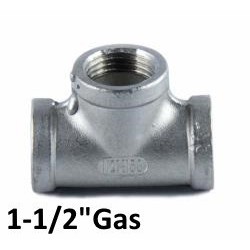 TEE inox 1-1/2"Gas