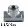 TEE inox 1-1/2"Gas