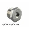 Riduzione inox maschio/femmina 3/4"M x 1/4"F Gas