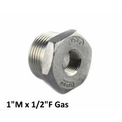 Stainless Steel exagon bushing male/female 1"M x 1/2"F Bsp
