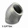 Gomito inox 45 femmina/femmina 1-1/4"Gas