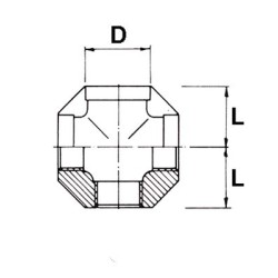 Croce inox 1/4"Gas