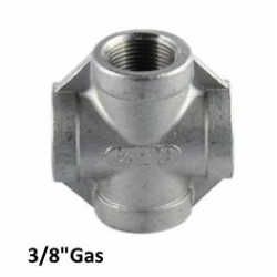 Croce inox 3/8"Gas