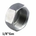 Stainless steel female exagonal plug 1/8"Bsp