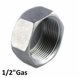 Stainless steel female exagonal plug 1/2"Bsp