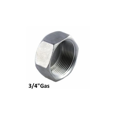 Stainless steel female exagonal plug 3/4"Bsp