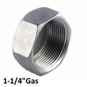 Stainless steel female exagonal plug 1-1/4"Bsp