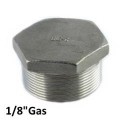 Stainless Steel exagonal plug 1/8"Bsp