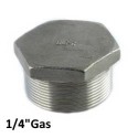 Stainless Steel exagonal plug 1/4"Bsp
