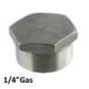 Tappo inox maschio esagonale 1/4"Gas