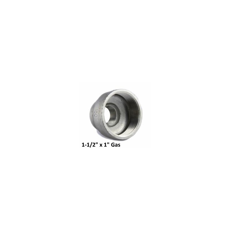 Riduzione femmina/femmina 1-1/2" x 1"Gas