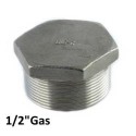 Stainless Steel exagonal plug 1/2"Bsp