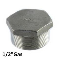 Tappo inox maschio esagonale 1/2"Gas
