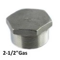 Stainless Steel exagonal plug 2-1/2"Bsp