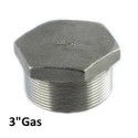 Stainless Steel exagonal plug 3"Bsp