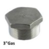 Tappo inox maschio esagonale 3"Gas