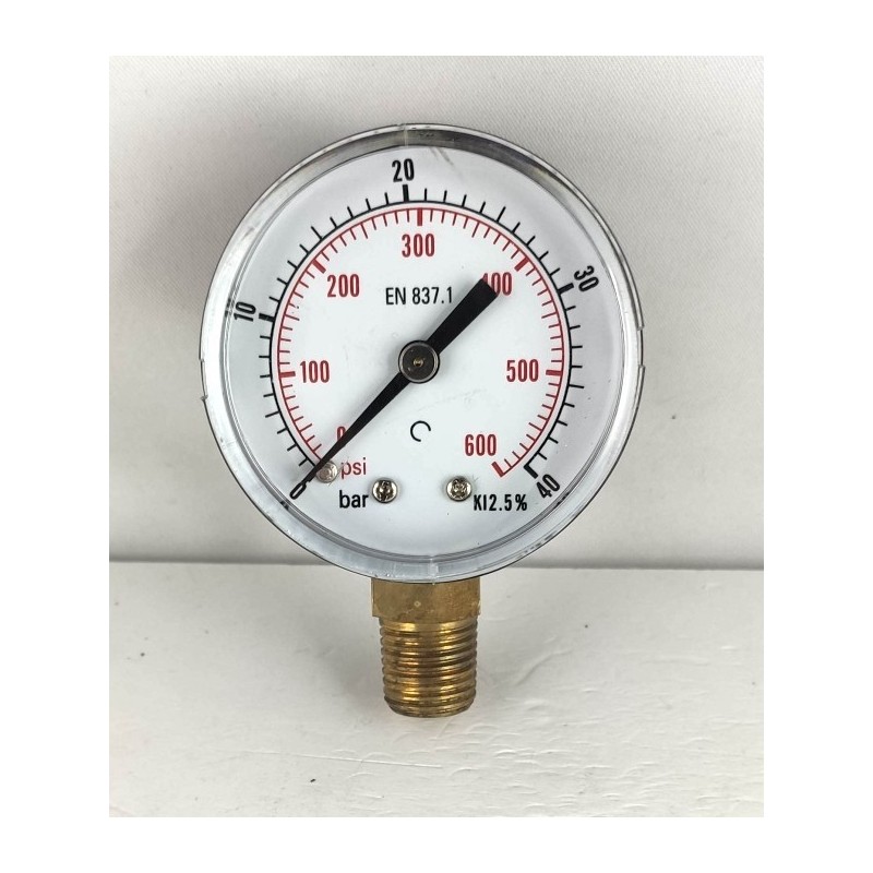 Dry pressure gauge 40 Bar diameter dn 50mm  connection