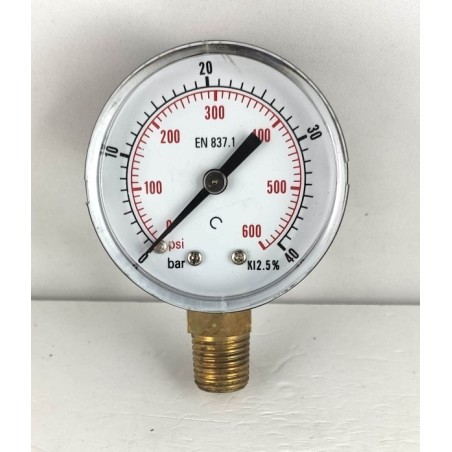Dry pressure gauge 40 Bar diameter dn 50mm  connection