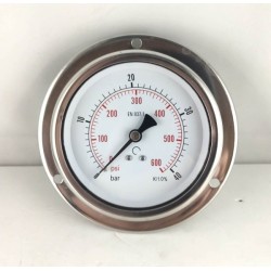 Glycerine filled pressure 16 Bar gauge diameter dn 100mm flange