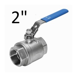 Valvola a sfera inox 2" passaggio totale