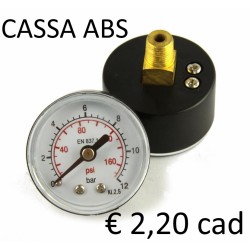 200pz Lot ABS Pressure gauges Dn 40mm back 12 bar 1/8"Gas