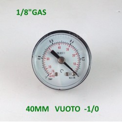 Vuotometro -1 Bar diametro dn 40mm  posteriore
