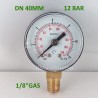 Dry pressure gauge 12 Bar diameter dn 40mm bottom
