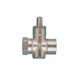 Brass needle valve for gauge with button